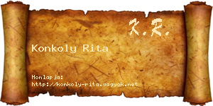 Konkoly Rita névjegykártya